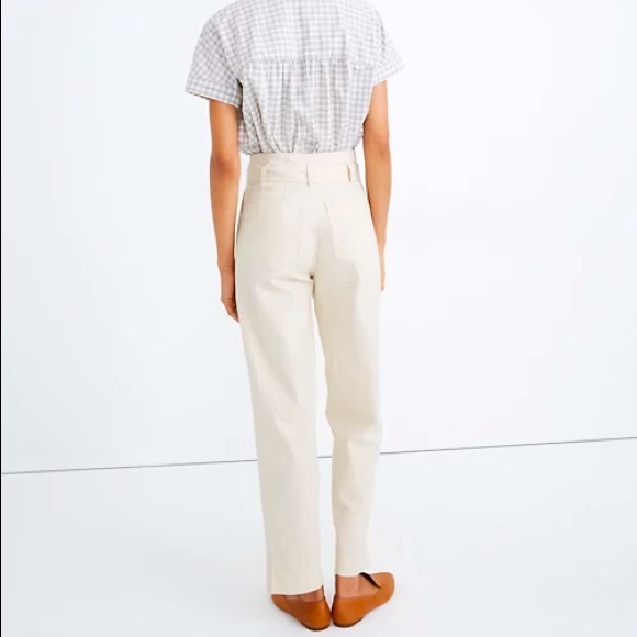 Madewell Herringbone Paperbag Pants - Picture 2 of 3